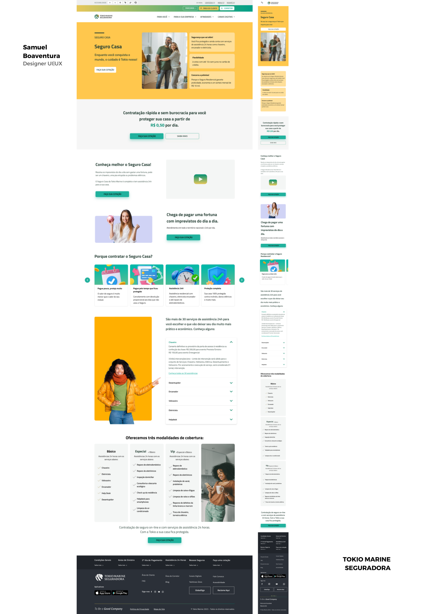 Telas do fluxo digital do seguro residencial — Tokio Marine Seguradora — imagem 9